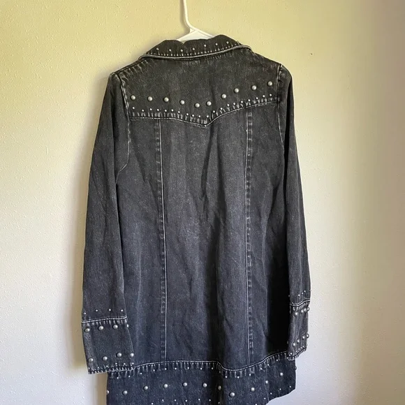 Free People Black Studded Midi Dress - Picture 4 of 6